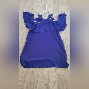 Blue short sleeved blouse